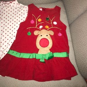 Bonnie Jean Christmas reindeer dress 12 months